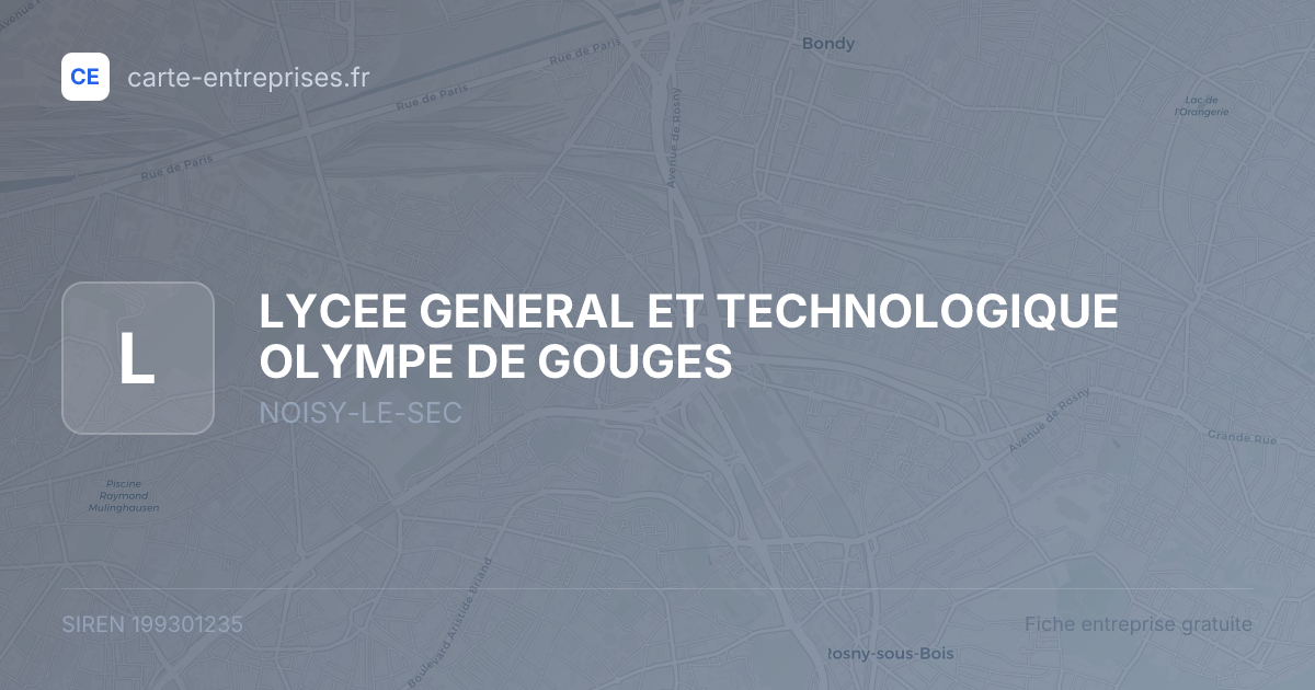 LYCEE GENERAL ET TECHNOLOGIQUE OLYMPE DE GOUGES — 199301235 — fiche entreprise