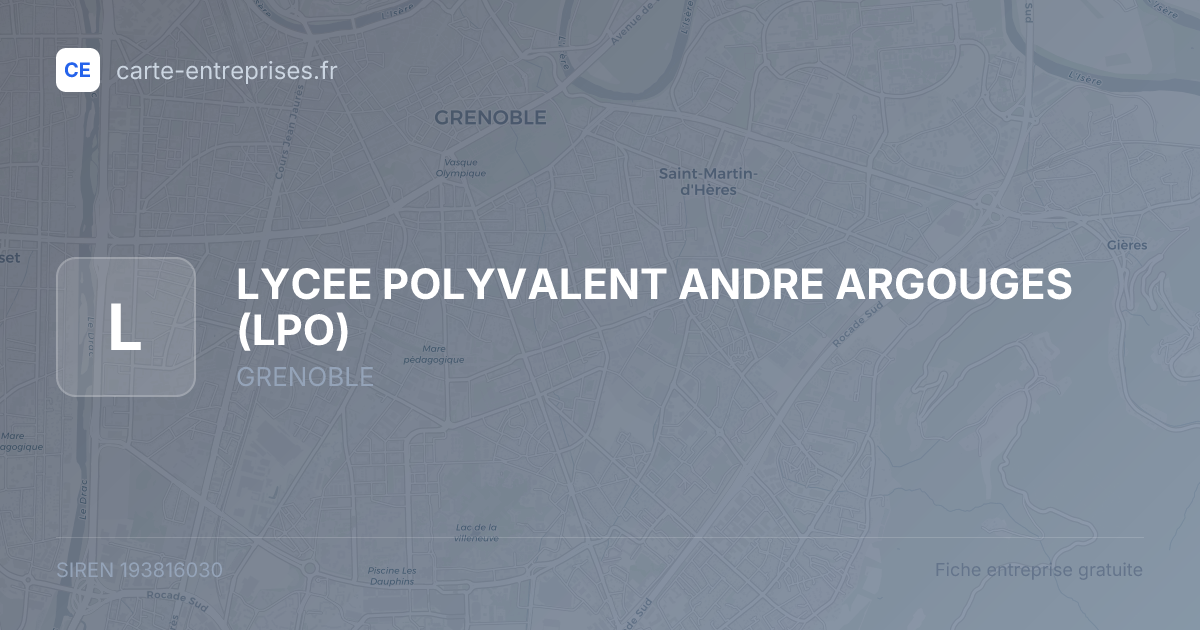 LYCEE POLYVALENT ANDRE ARGOUGES (LPO) — 193816030 — fiche entreprise