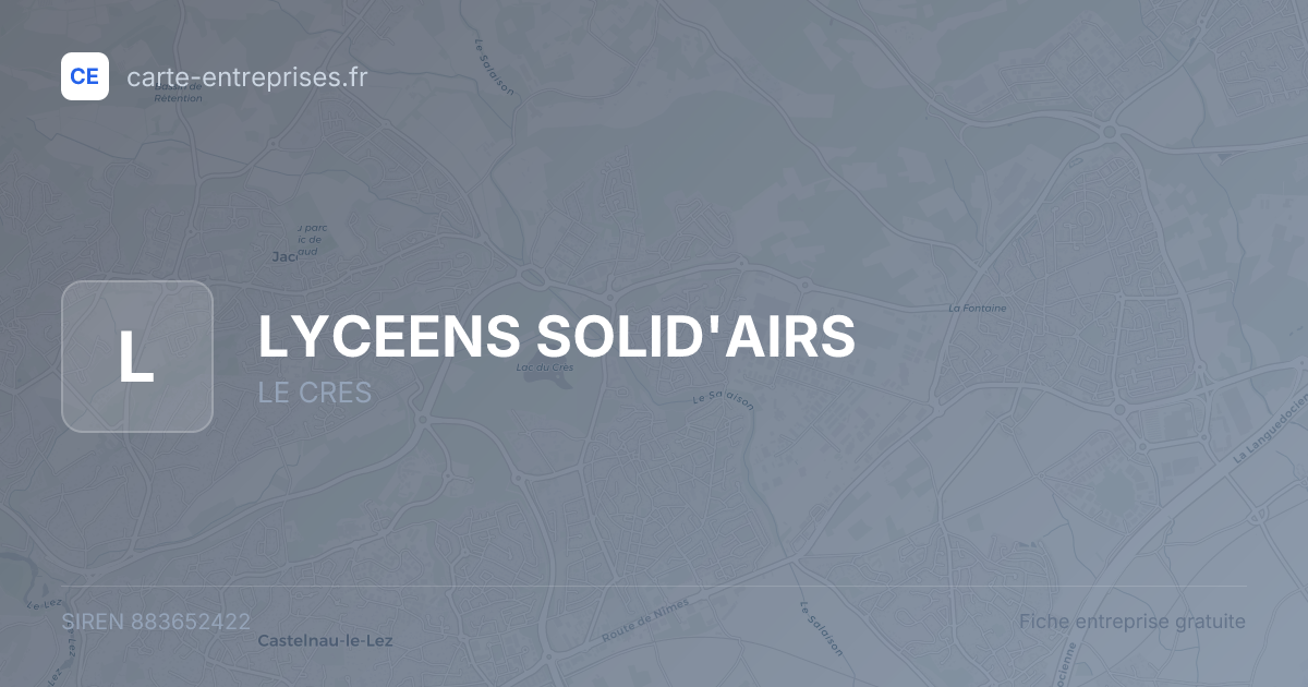 LYCEENS SOLID'AIRS — 883652422 — fiche entreprise