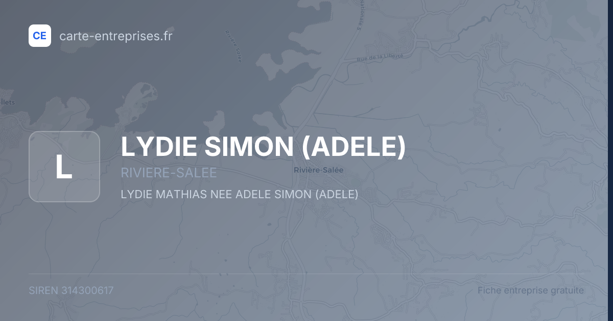 LYDIE SIMON (ADELE) — 314300617 — fiche entreprise