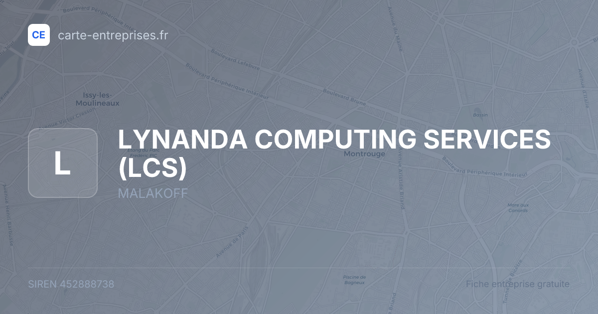 LYNANDA COMPUTING SERVICES (LCS) — 452888738 — fiche entreprise