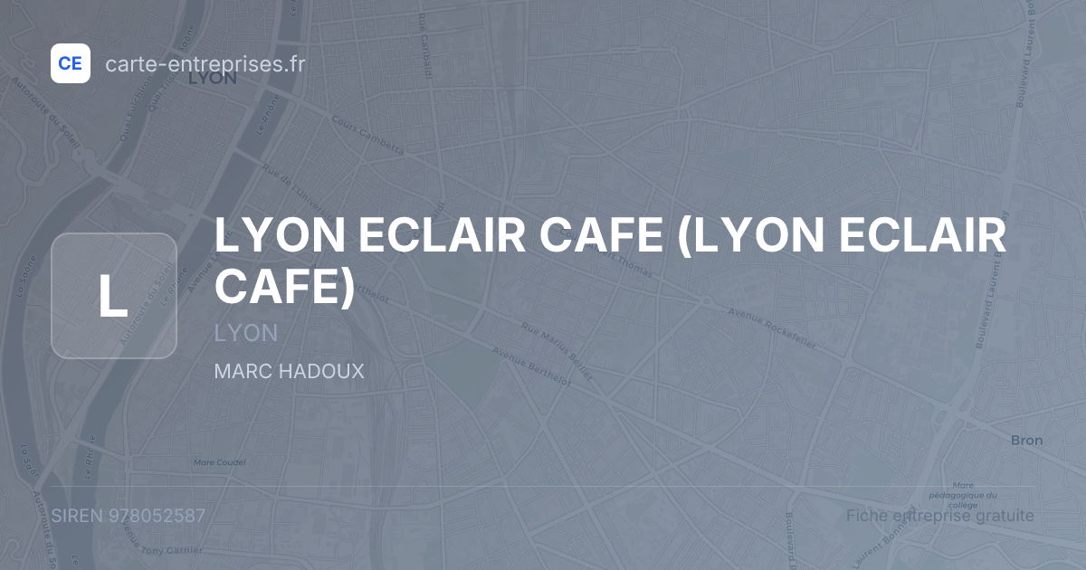 LYON ECLAIR CAFE — 978052587 — fiche entreprise