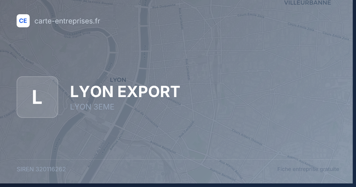 LYON EXPORT — 320116262 — fiche entreprise