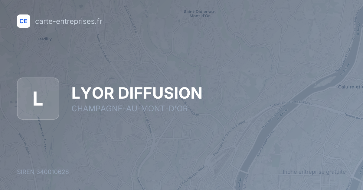 LYOR DIFFUSION — 340010628 — fiche entreprise