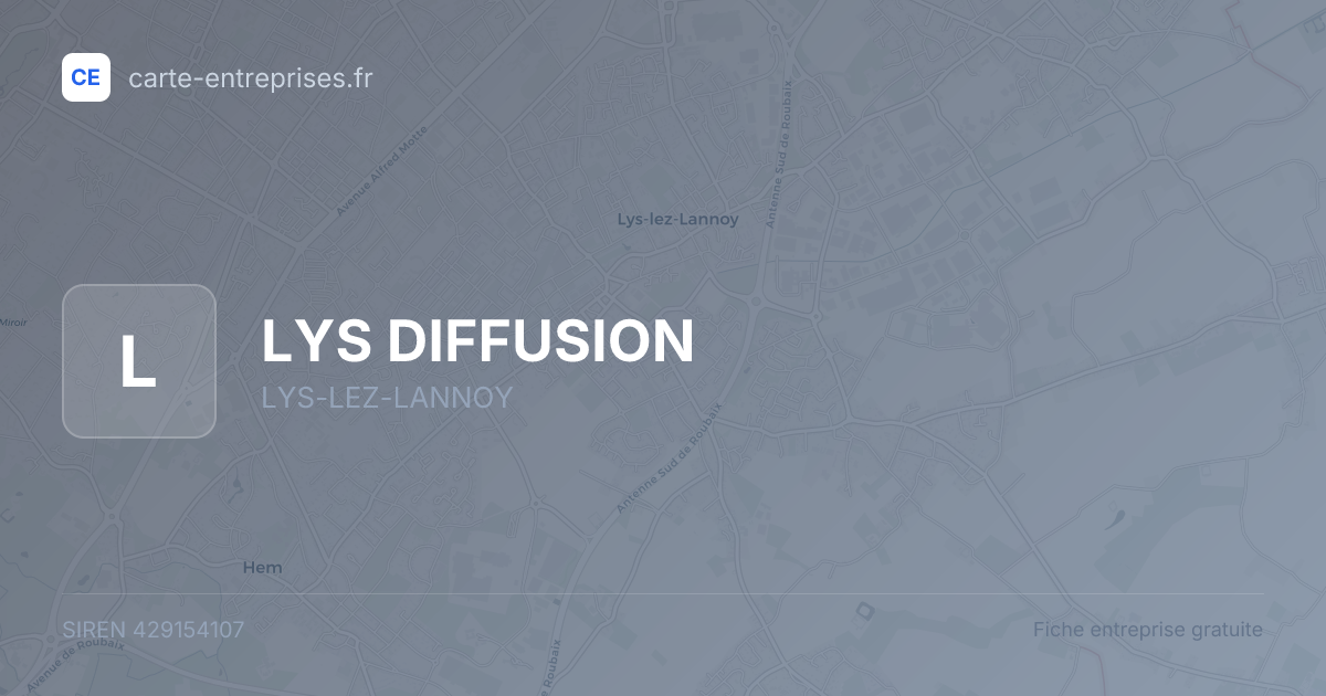 LYS DIFFUSION — 429154107 — fiche entreprise