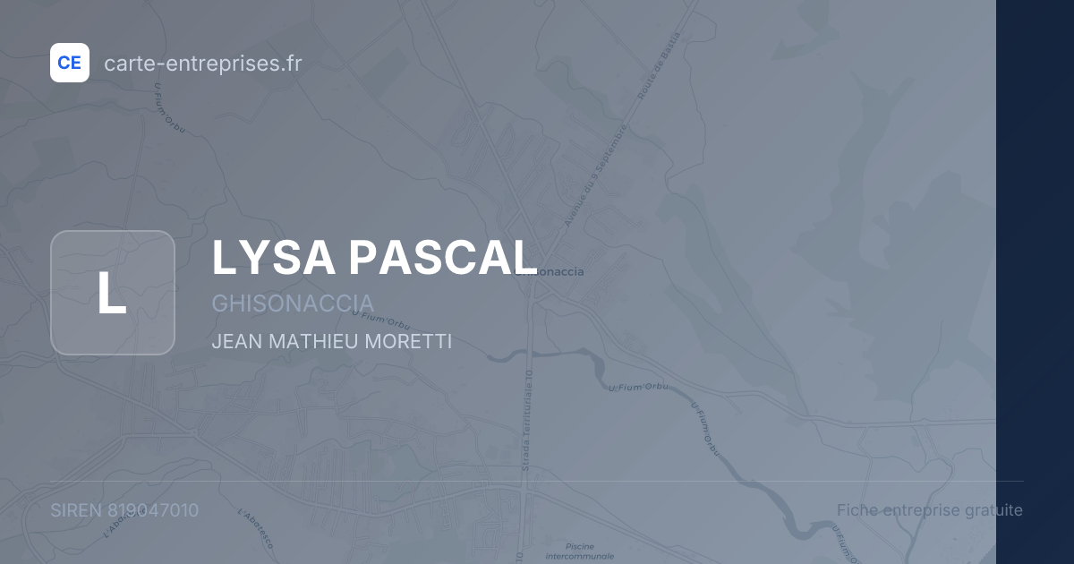 LYSA PASCAL — 819047010 — fiche entreprise