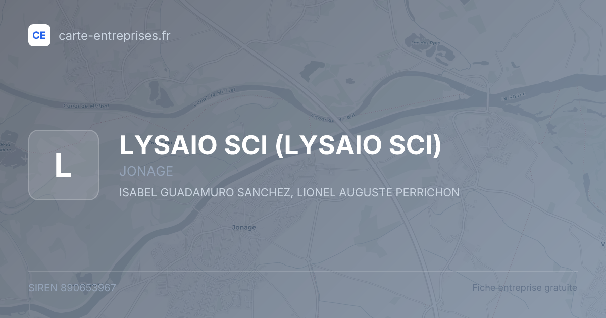 LYSAIO SCI — 890653967 — fiche entreprise