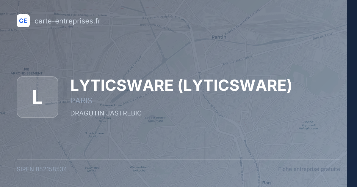 LYTICSWARE — 852158534 — fiche entreprise