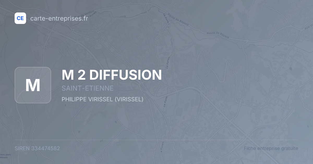 M 2 DIFFUSION — 334474582 — fiche entreprise