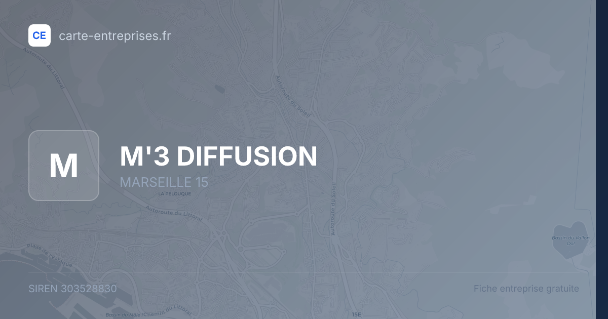 M'3 DIFFUSION — 303528830 — fiche entreprise