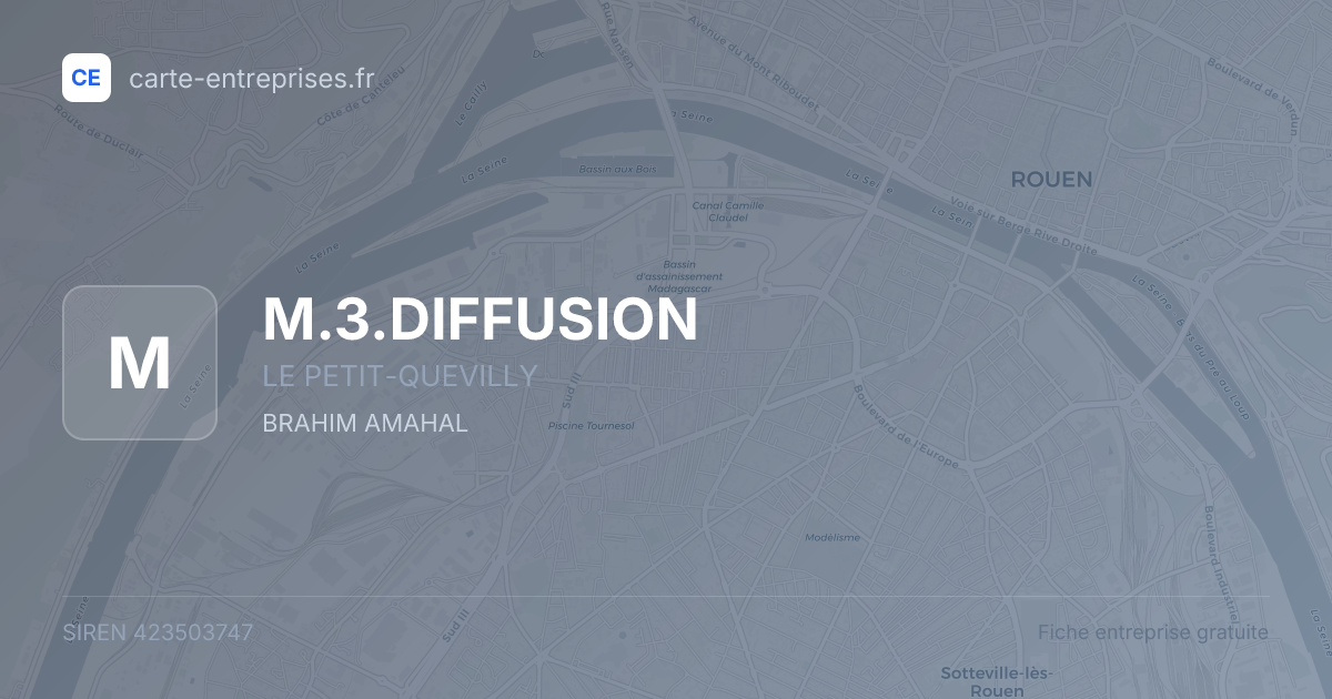 M.3.DIFFUSION — 423503747 — fiche entreprise