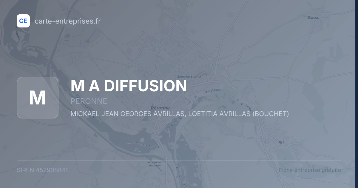 M A DIFFUSION — 452908841 — fiche entreprise