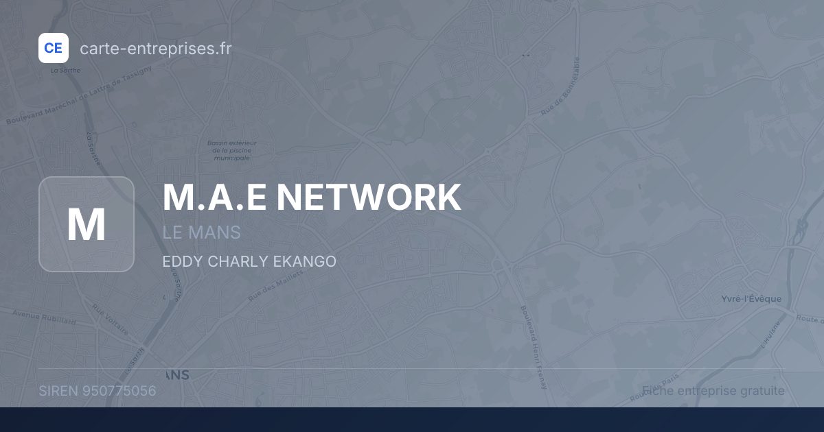M.A.E NETWORK — 950775056 — fiche entreprise