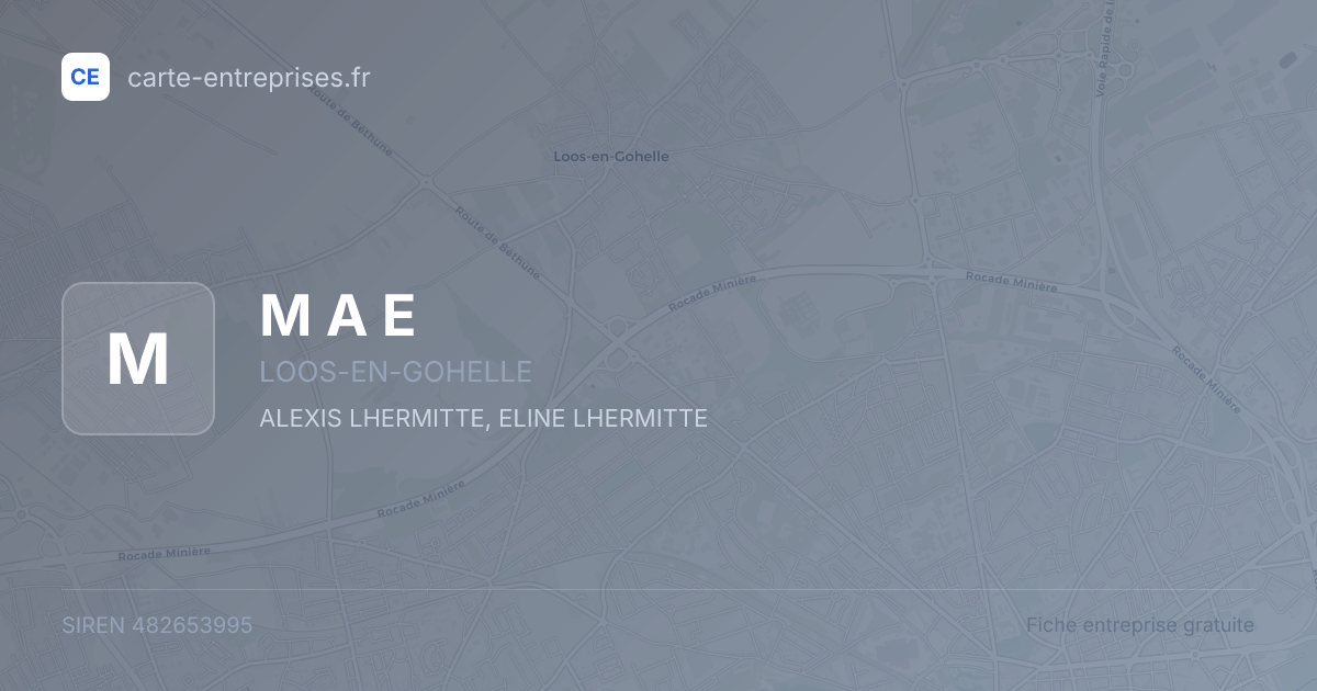 M A E — 482653995 — fiche entreprise