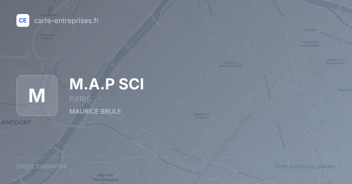 M.A.P SCI — 314694704 — fiche entreprise