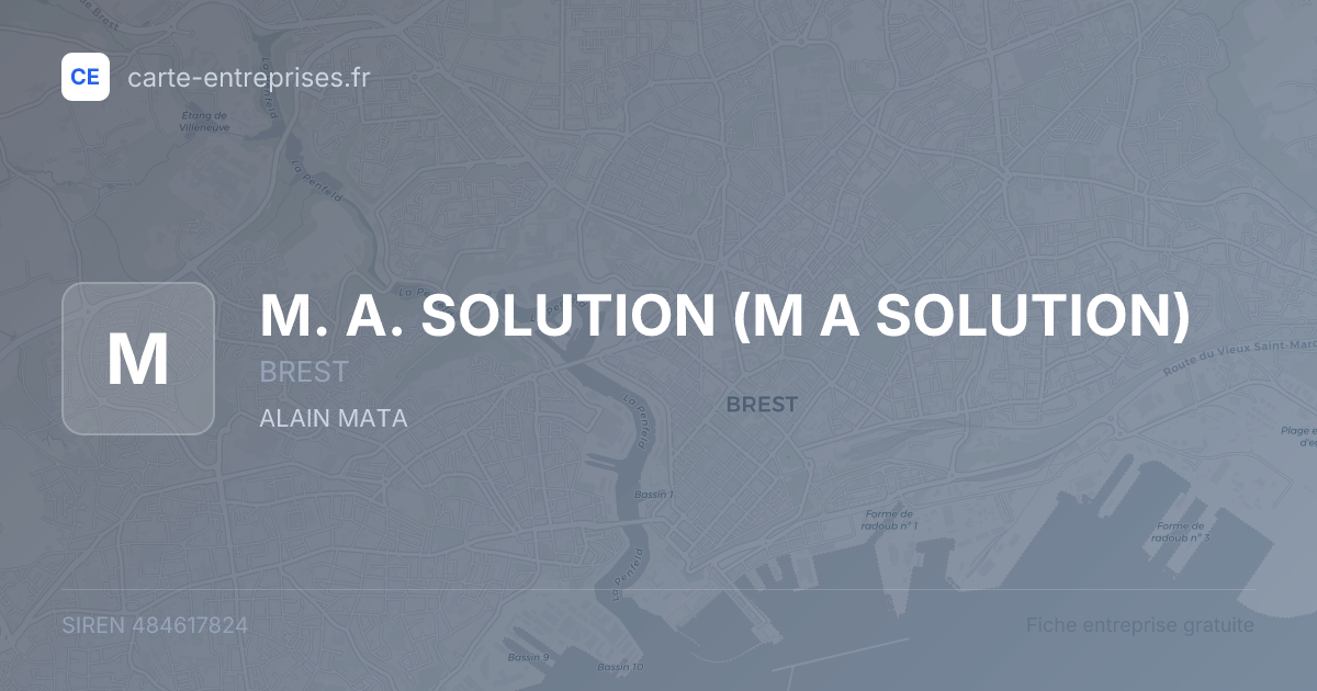 M. A. SOLUTION (M  A SOLUTION) — 484617824 — fiche entreprise
