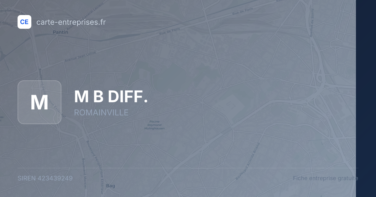 M B DIFF. — 423439249 — fiche entreprise