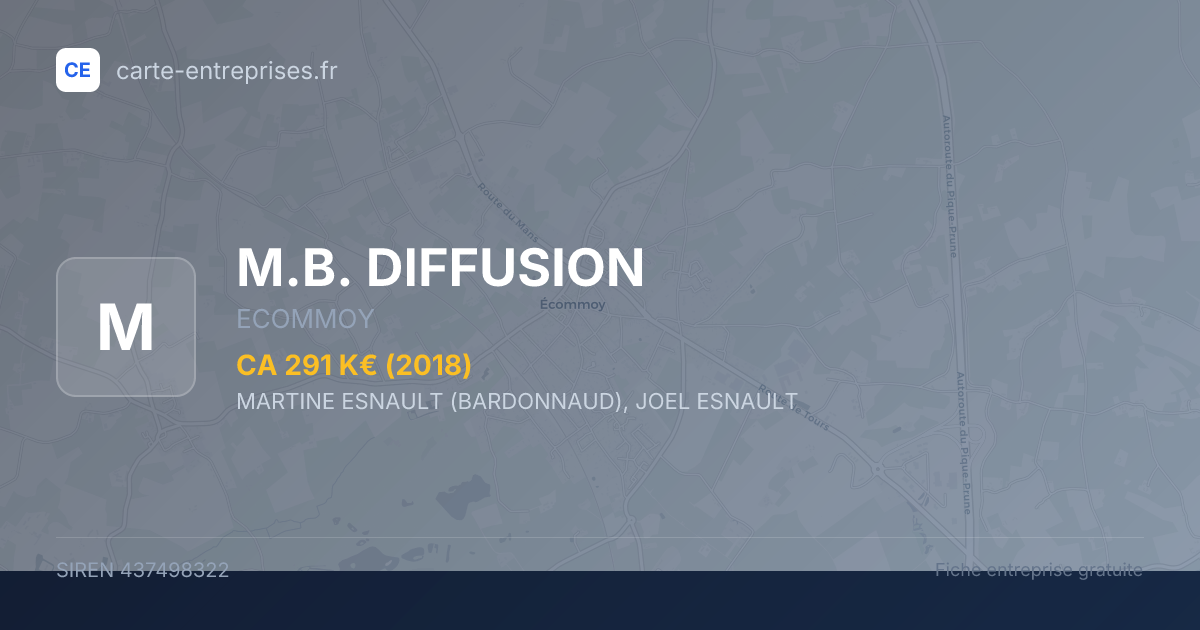 M.B. DIFFUSION — 437498322 — fiche entreprise