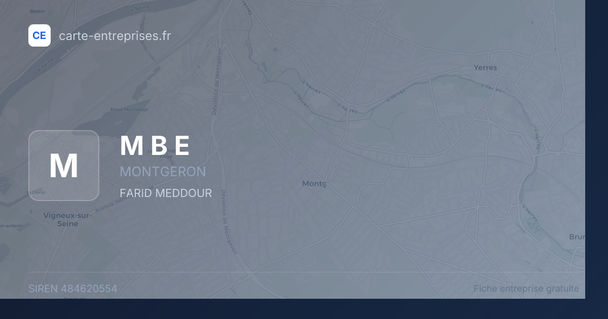 M B E — 484620554 — fiche entreprise
