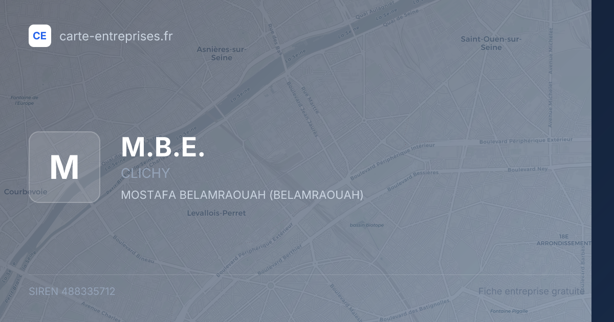 M.B.E. — 488335712 — fiche entreprise