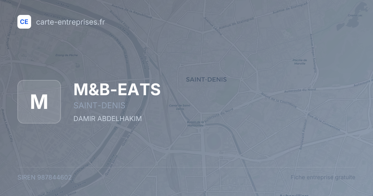 M&B-EATS — 987844602 — fiche entreprise