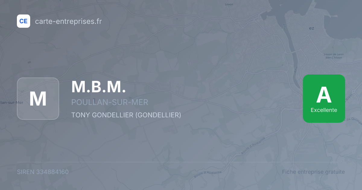 M.B.M. — 334884160 — fiche entreprise