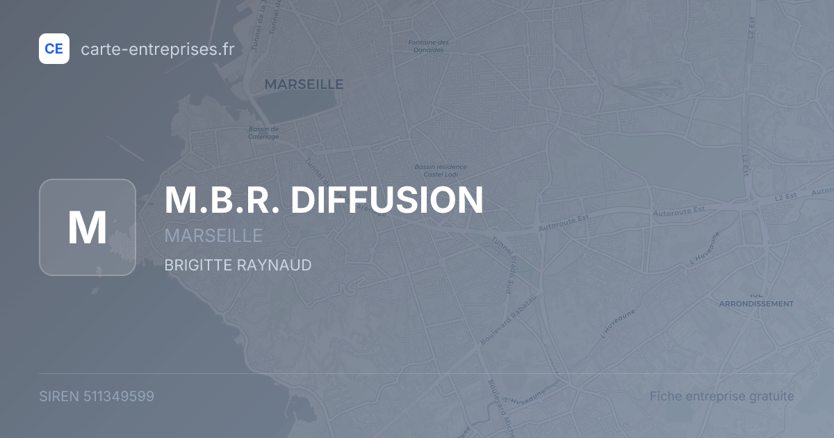 M.B.R. DIFFUSION — 511349599 — fiche entreprise