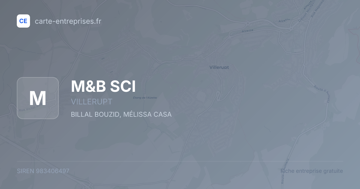 M&B SCI — 983406497 — fiche entreprise