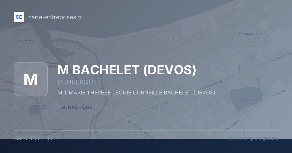 M BACHELET (DEVOS) — 075641183 — fiche entreprise
