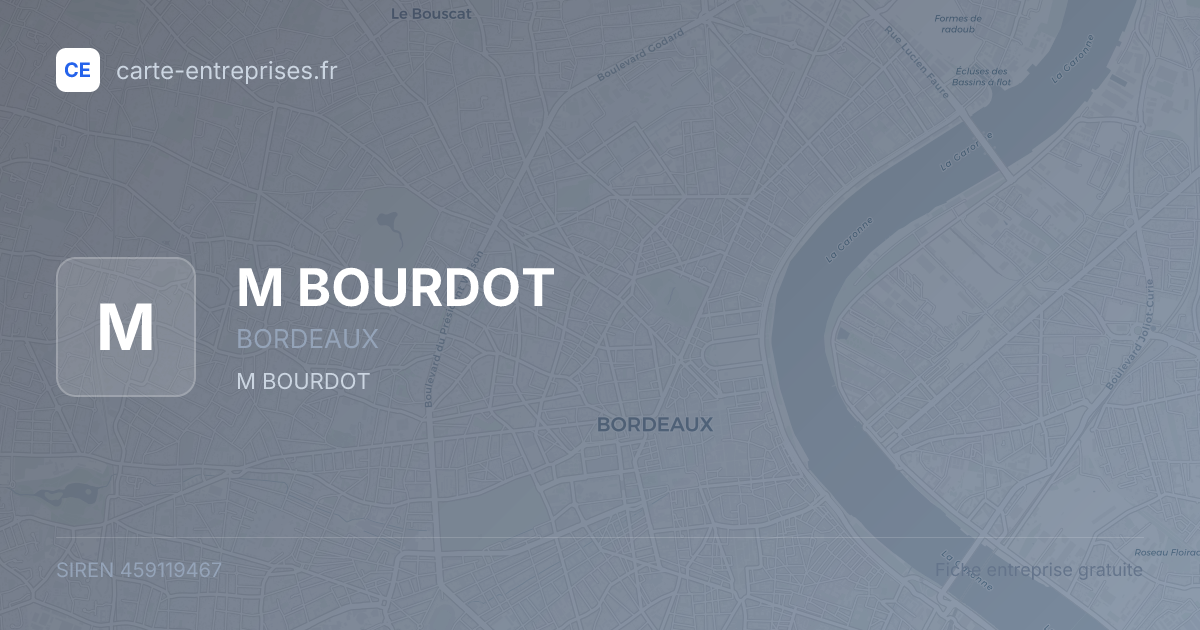 M BOURDOT — 459119467 — fiche entreprise