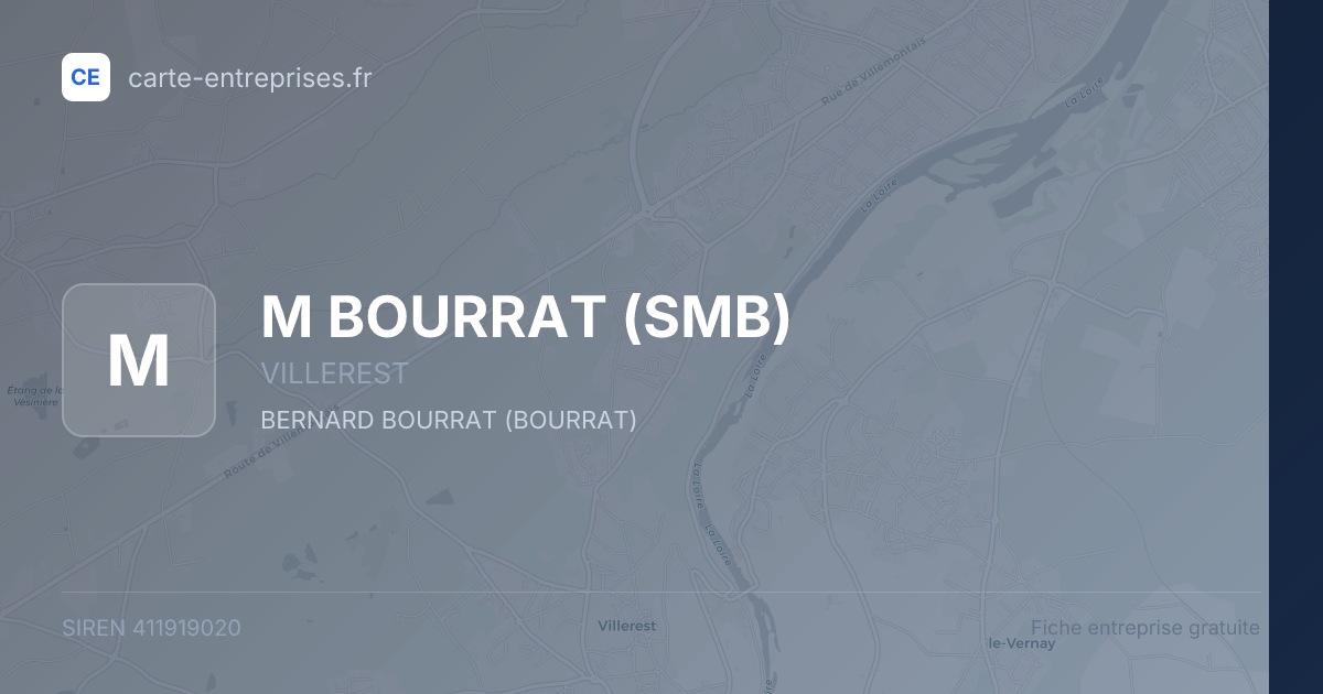 M BOURRAT (SMB) — 411919020 — fiche entreprise