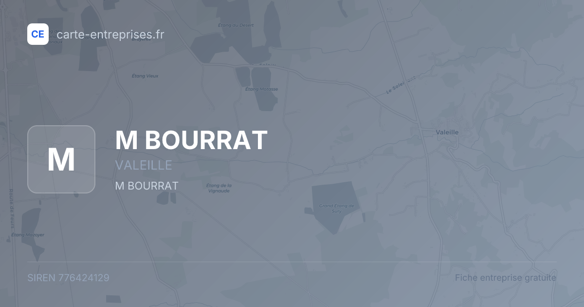 M BOURRAT — 776424129 — fiche entreprise