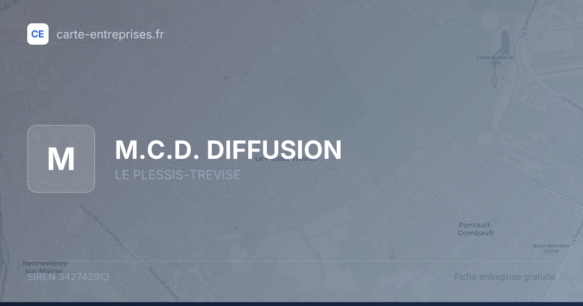 M.C.D. DIFFUSION — 342742913 — fiche entreprise