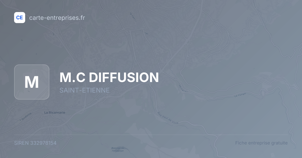 M.C DIFFUSION — 332978154 — fiche entreprise