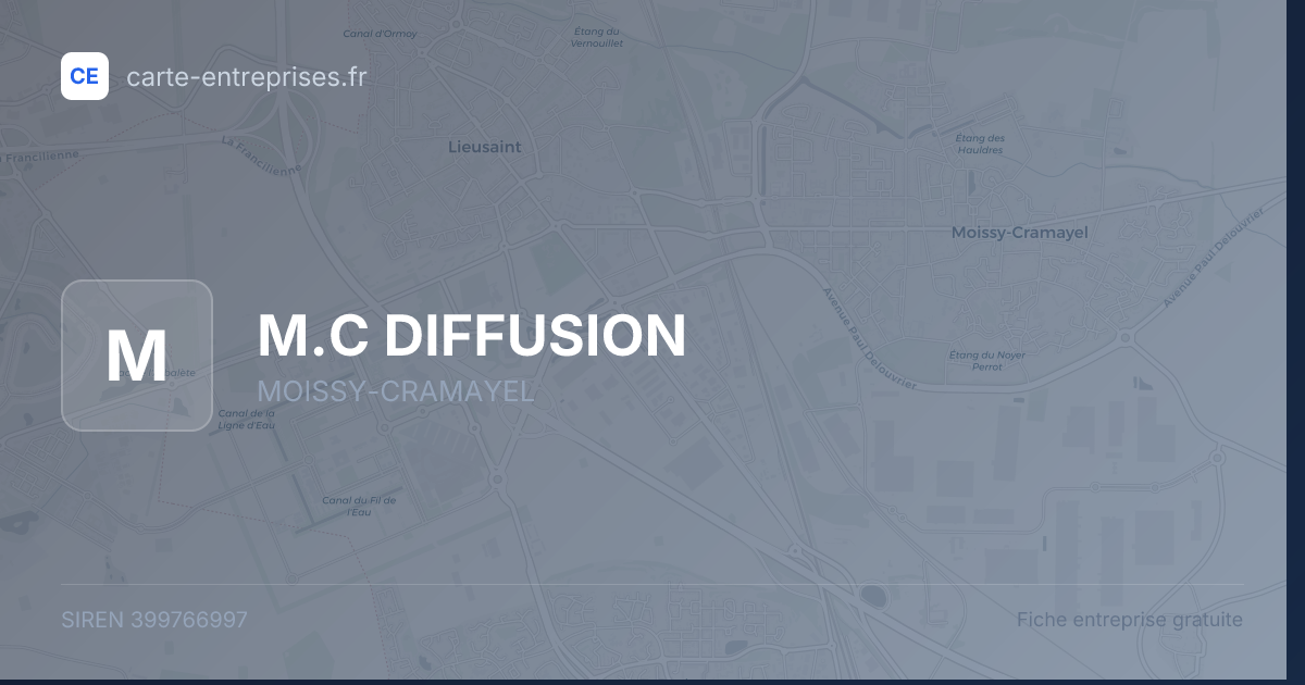 M.C DIFFUSION — 399766997 — fiche entreprise