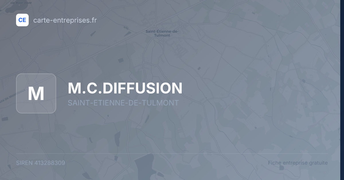 M.C.DIFFUSION — 413288309 — fiche entreprise