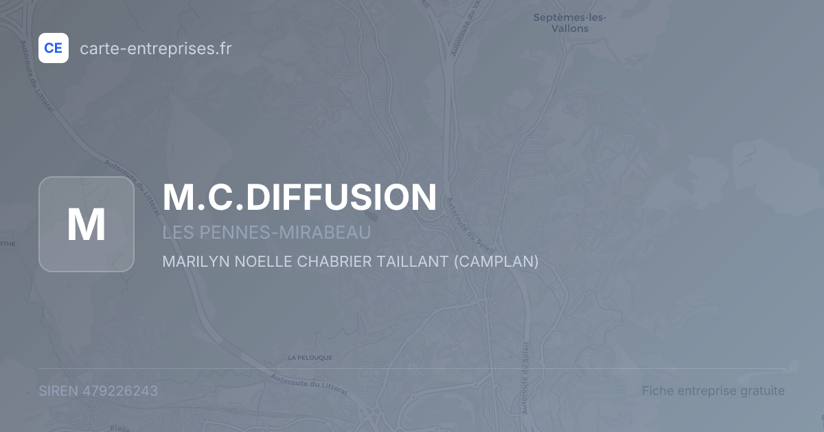 M.C.DIFFUSION — 479226243 — fiche entreprise