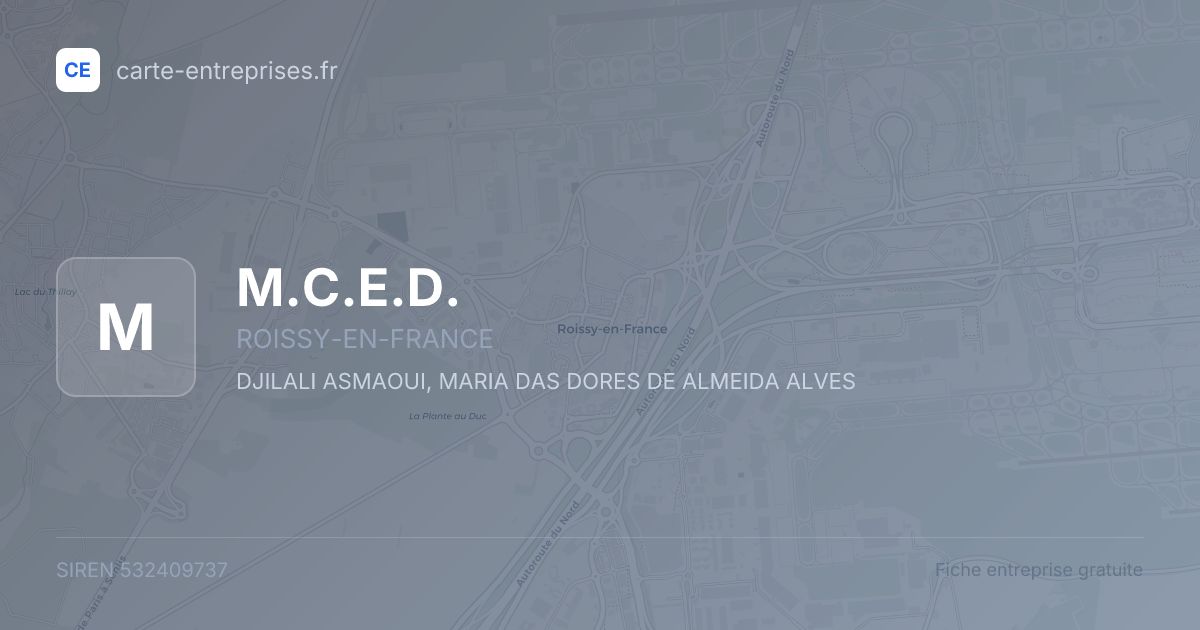 M.C.E.D. — 532409737 — fiche entreprise