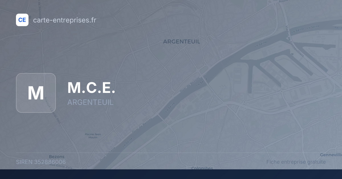 M.C.E. — 352886006 — fiche entreprise