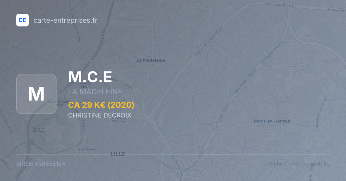 M.C.E — 438855124 — fiche entreprise