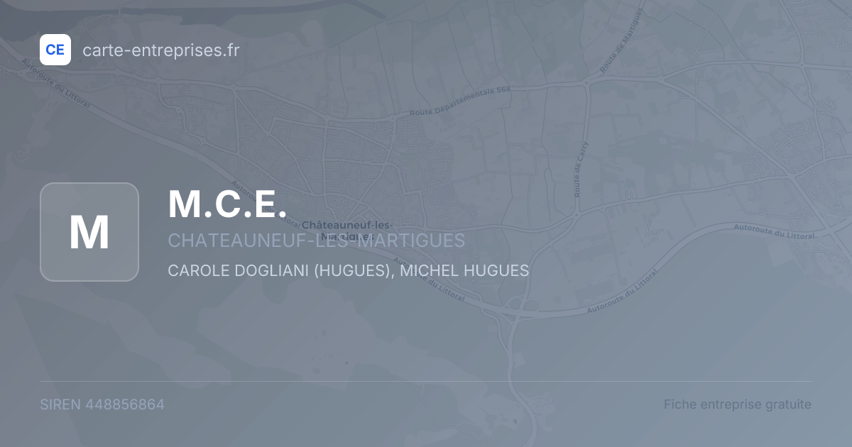 M.C.E. — 448856864 — fiche entreprise