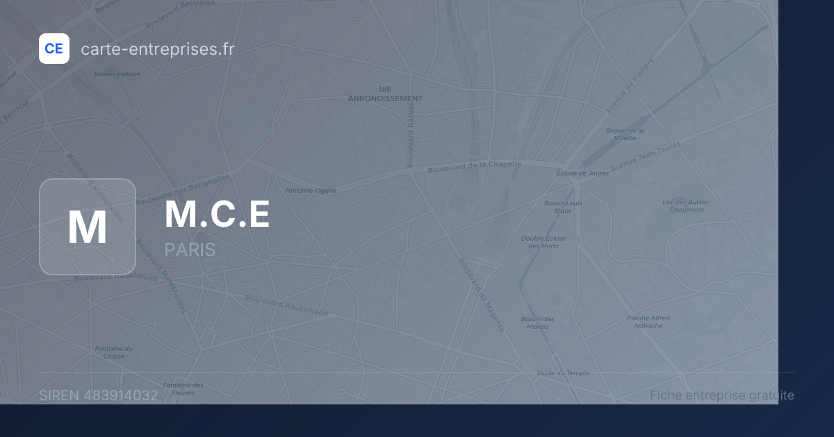 M.C.E — 483914032 — fiche entreprise