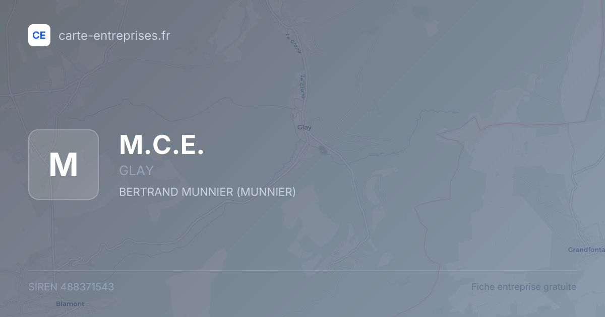 M.C.E. — 488371543 — fiche entreprise