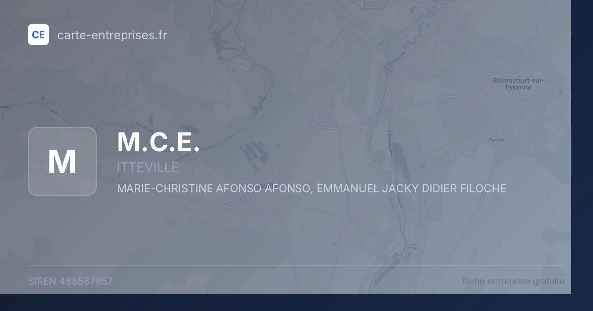 M.C.E. — 488587957 — fiche entreprise