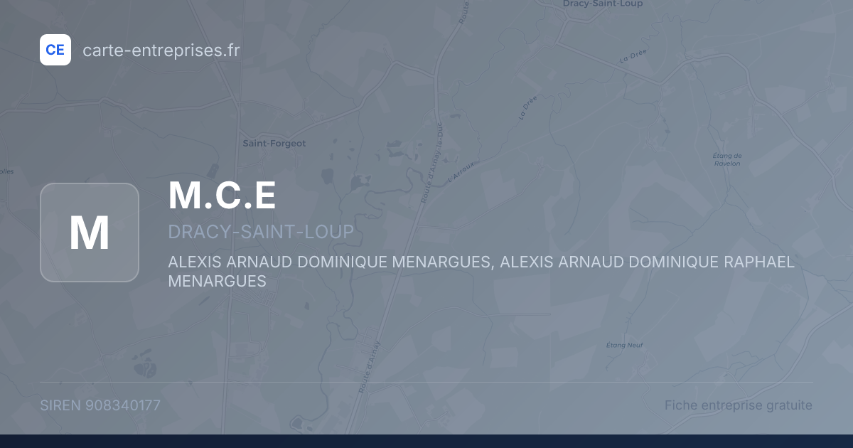 M.C.E — 908340177 — fiche entreprise
