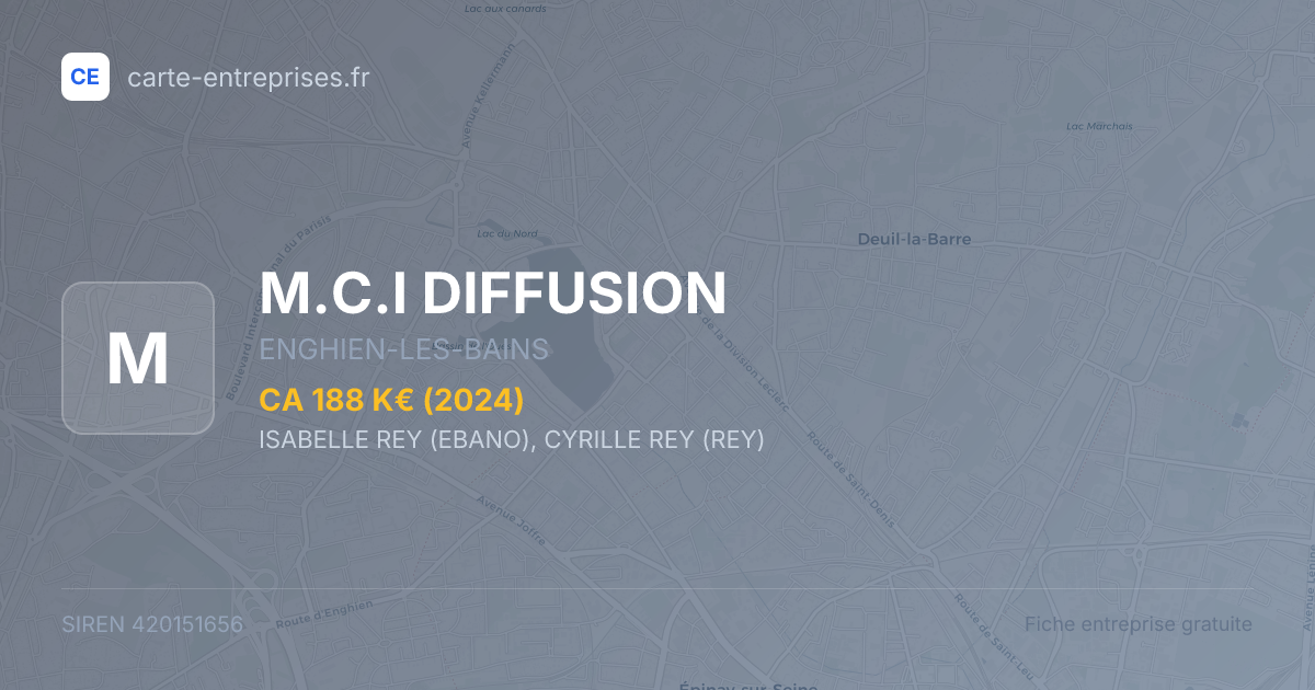 M.C.I DIFFUSION — 420151656 — fiche entreprise