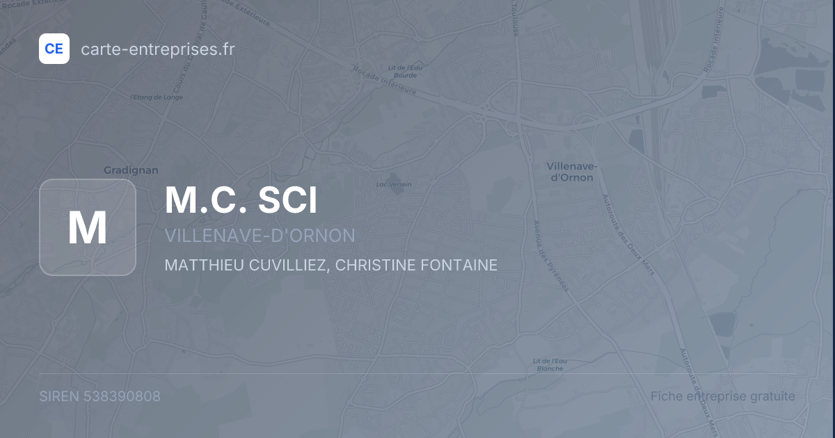 M.C. SCI — 538390808 — fiche entreprise
