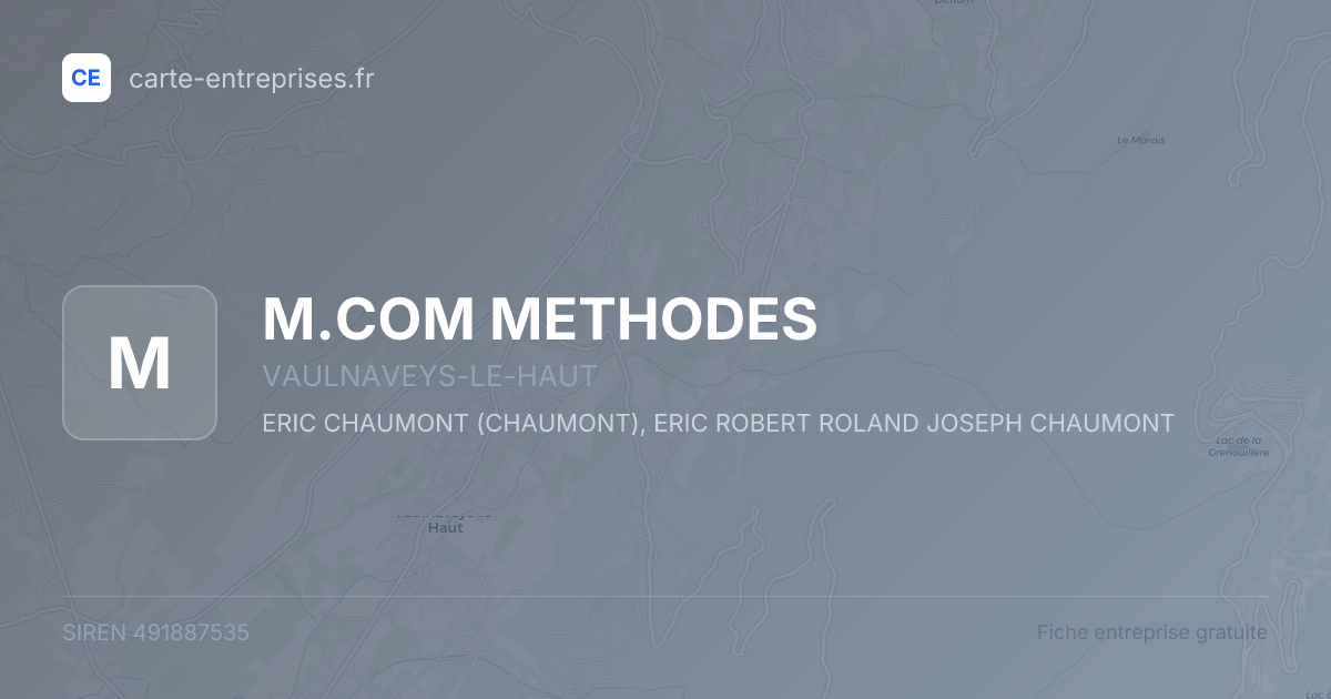 M.COM METHODES — 491887535 — fiche entreprise