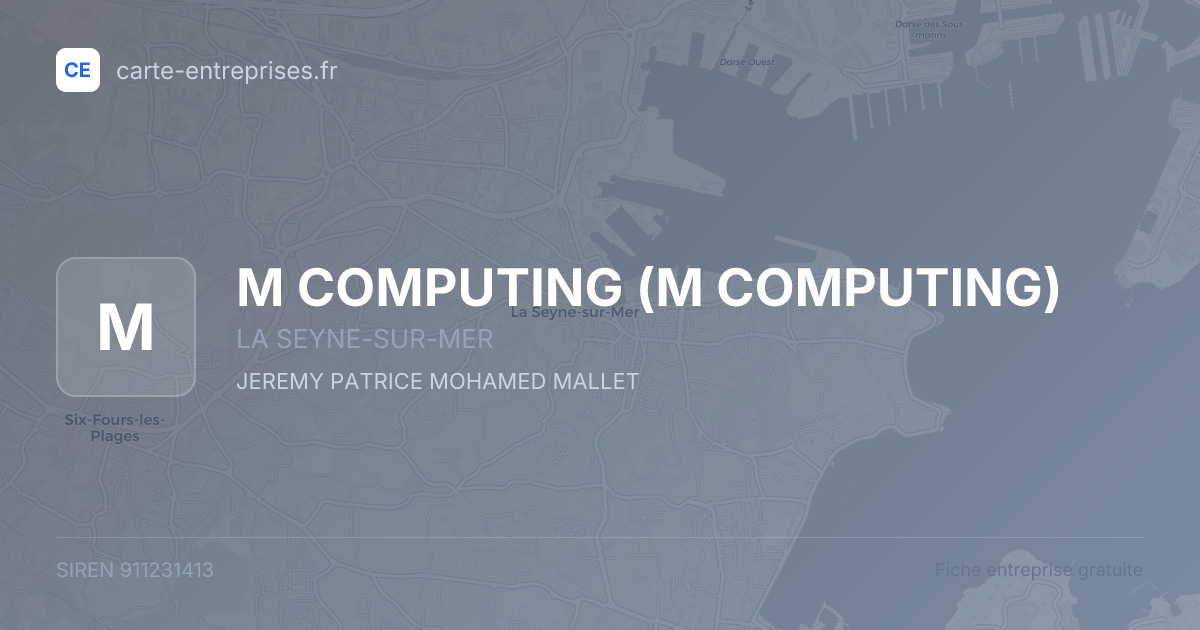 M COMPUTING — 911231413 — fiche entreprise