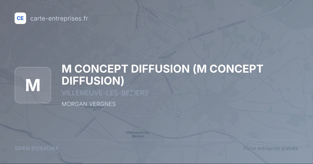 M CONCEPT DIFFUSION — 912841384 — fiche entreprise